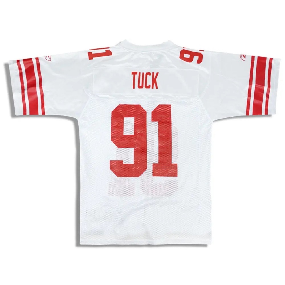 NY Giants Justin Tuck #91 White Reebok Authentic Jersey Size 52 (XL–2XL Fit)